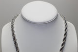 Silver 8mm Rope Chain