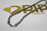 Silver 8mm Rope Chain