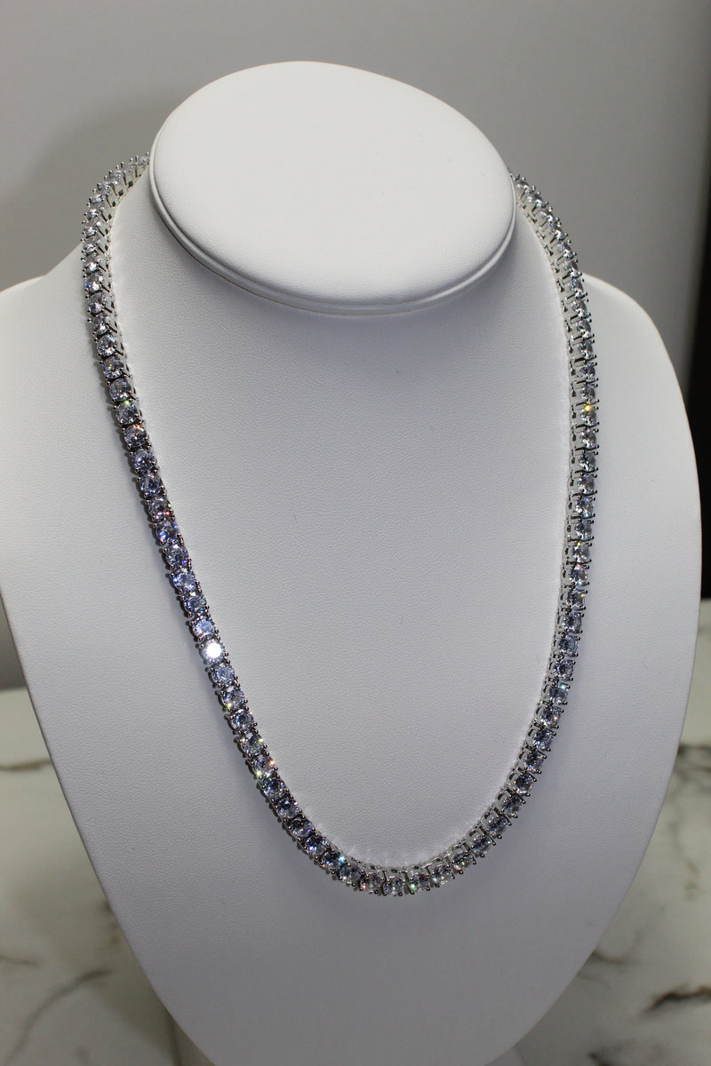 Tennis Chain - Cubic Zirconia - Silver - Various Lengths