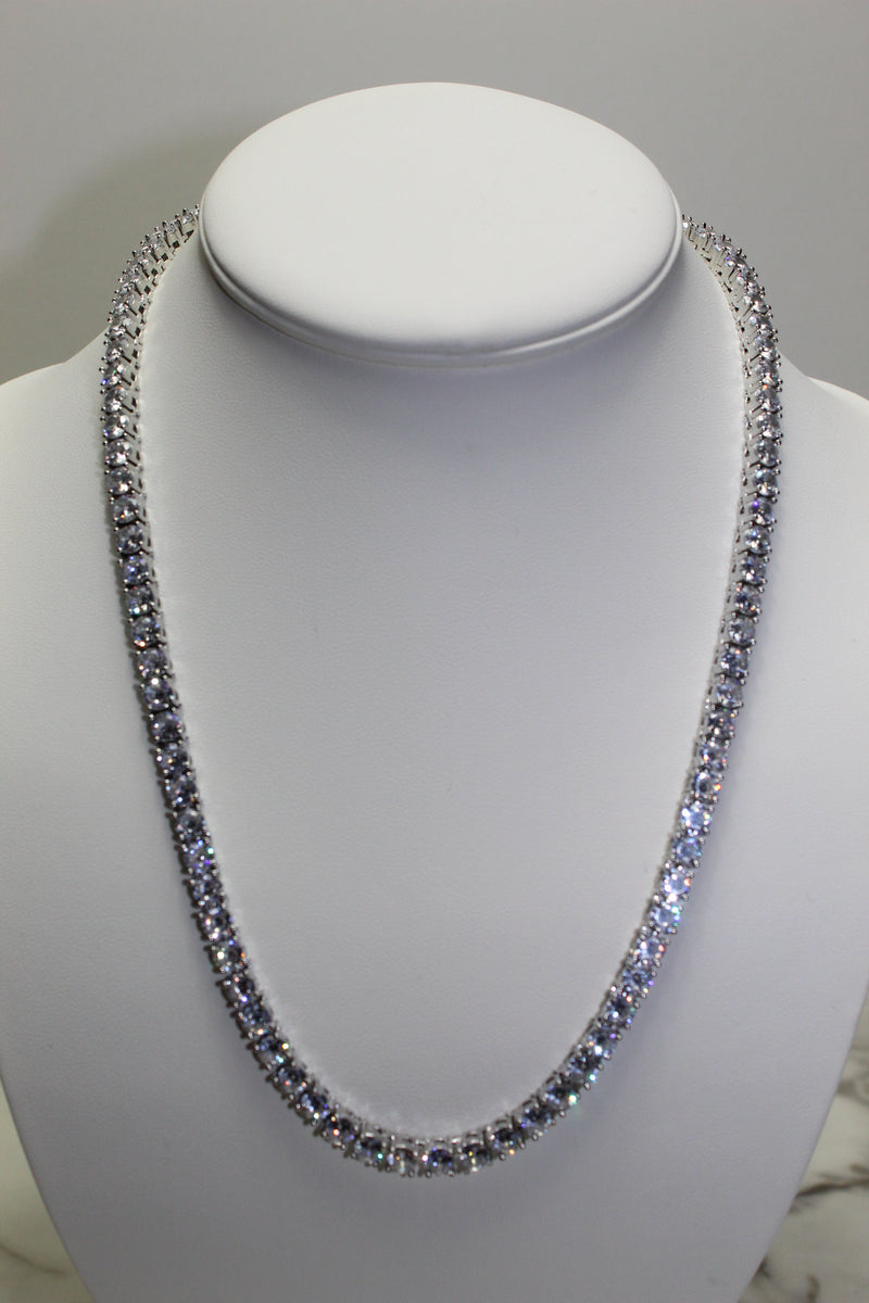 Tennis Chain - Cubic Zirconia - Silver - Various Lengths