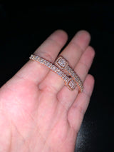 Rose Gold Baguette Bracelet - Plated - 7 Inch