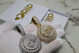 Custom Spinning Letter Pendants - (1-3 Letter) - Silver or Gold - Matching Rope Chain