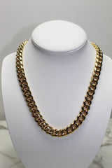 12mm Cuban Chain - Gold - Various Lengths