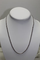 Silver 3mm Rope Chain