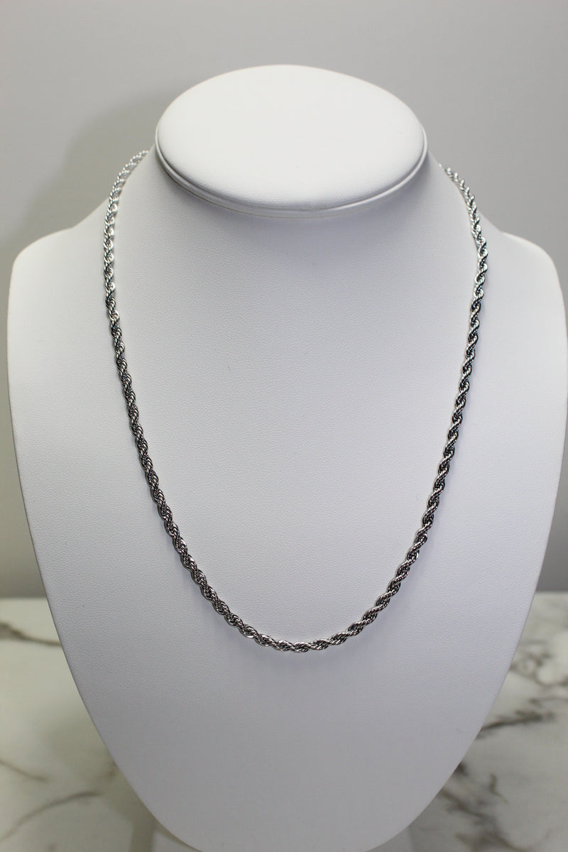 Silver 3mm Rope Chain