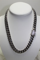 12mm Cuban Chain - Silver - Various Lengths