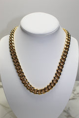 12mm Cuban Chain - Gold - Various Lengths