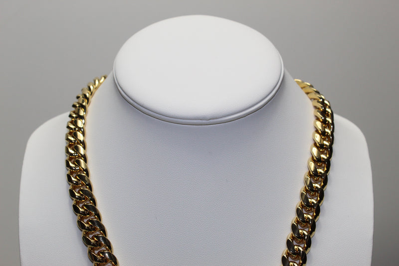 12mm Cuban Chain - Gold - Various Lengths