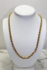 Gold 8mm Rope Chain