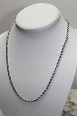 Silver 3mm Rope Chain