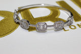 5 Cubic Silver Bracelet - Plated - 7 Inch