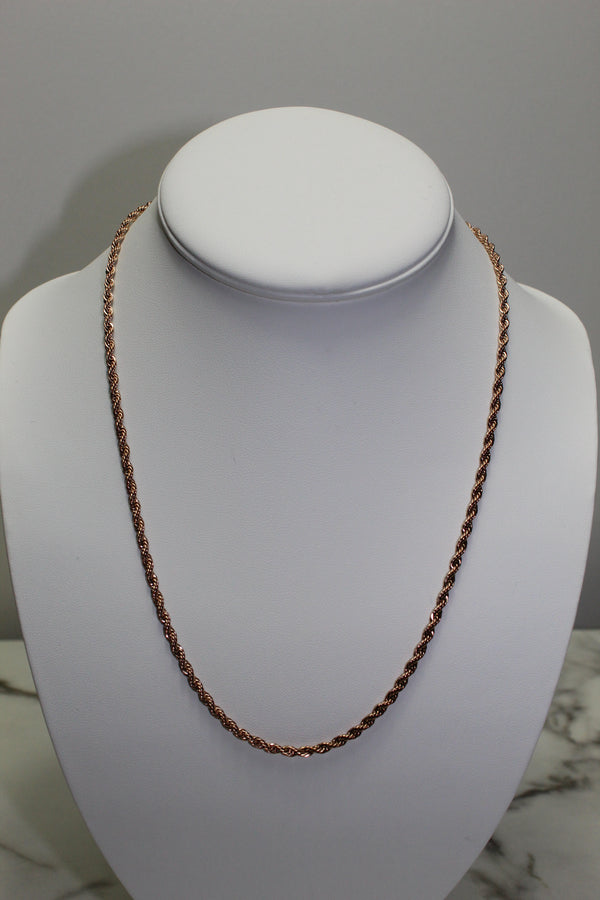 Rose Gold 3mm Rope Chain