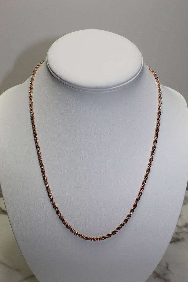 Rose Gold 3mm Rope Chain