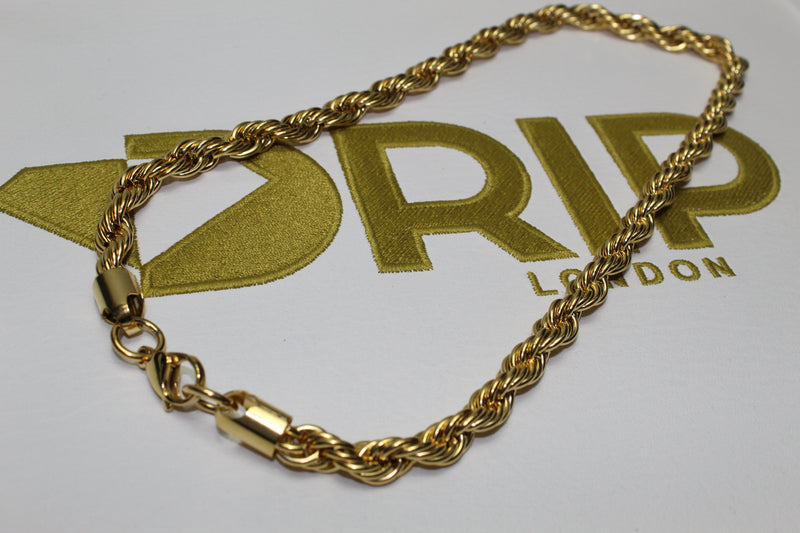 Gold 8mm Rope Chain