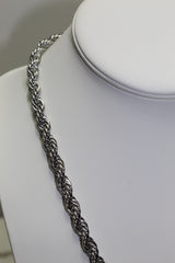 Silver 8mm Rope Chain