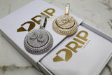 Custom Spinning Letter Pendants - (1-3 Letter) - Silver or Gold - Matching Rope Chain