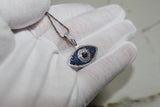 Evil Eye 925 Necklace - Cubic Zirconia - Pendant - Silver - Rope Chain