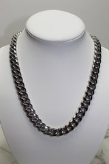 12mm Cuban Chain - Silver - Various Lengths