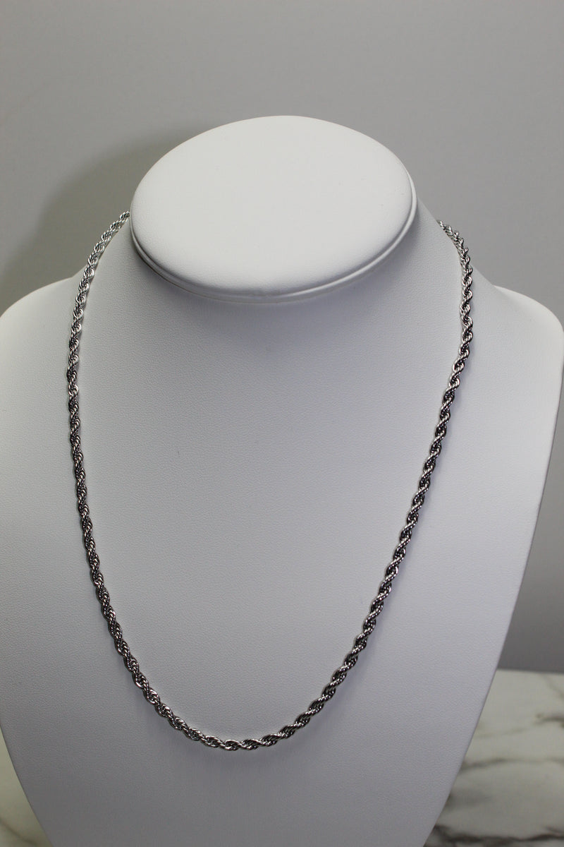 Silver 3mm Rope Chain