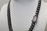 12mm Cuban Chain - Silver - Various Lengths