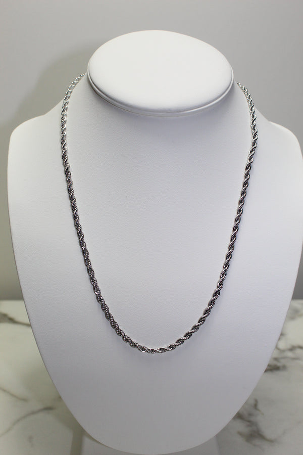 Silver 3mm Rope Chain